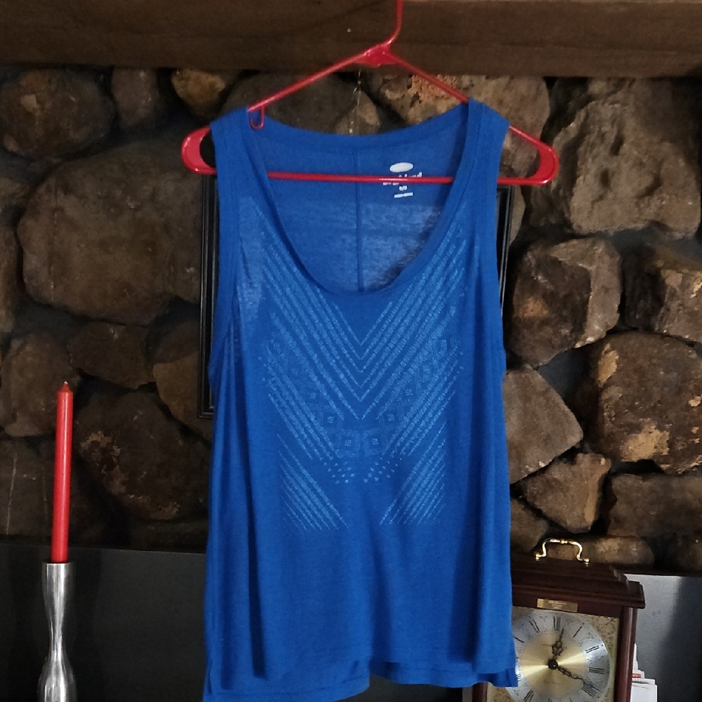 Old Navy Blue Boyfriend Tank